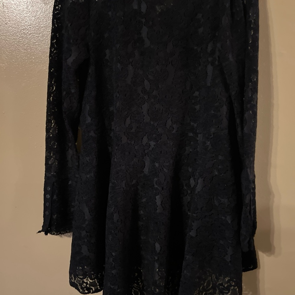 FREE PEOPLE Heather Tunic TOP WOMENS SIZE  S/P  BLACK  Mesh F - Picture 6 of 13
